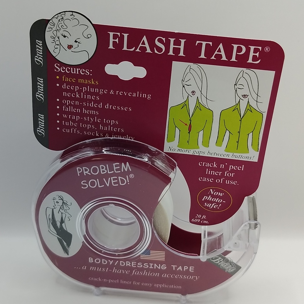 Flash Tape Adhesive Double-Sided Tape - Dance Theater Costumes 20 Ft Roll NEW